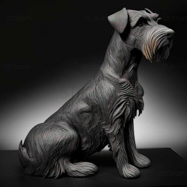 3D model German Jagdterrier dog (STL)